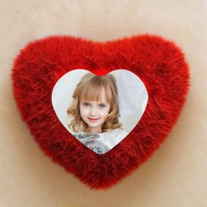 red heart shape cushion